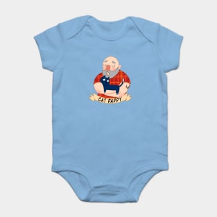 Cat Daddy lumberjack cartoon character Baby Bodysuit